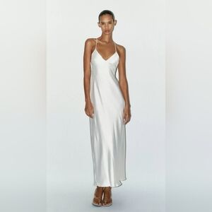 ZARA white satin